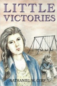 Girl and boy in playground, "Little Victories" book.