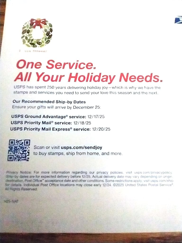 Holiday Shipping