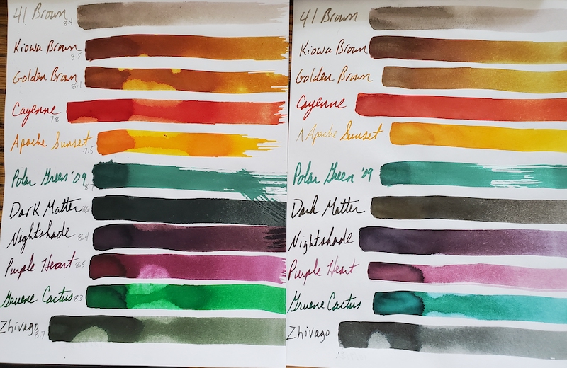 Ink Review: DeAtramentis Artist Green, Brown, Black - The Well-Appointed  Desk